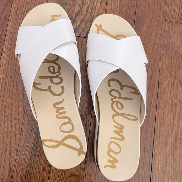 Sam Edelman White Slide Sandals - Picture 1 of 5